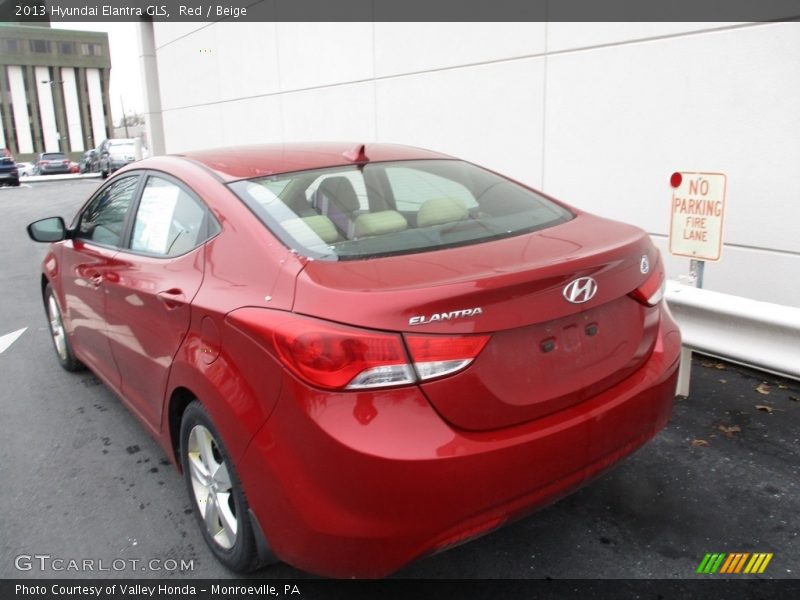 Red / Beige 2013 Hyundai Elantra GLS