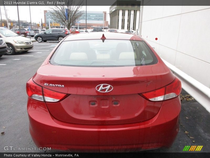 Red / Beige 2013 Hyundai Elantra GLS