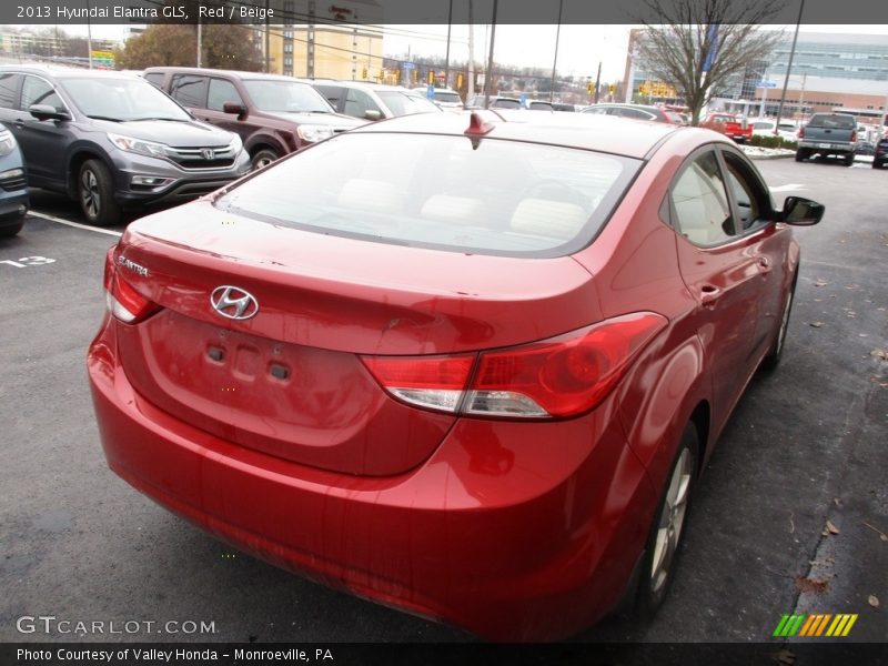 Red / Beige 2013 Hyundai Elantra GLS