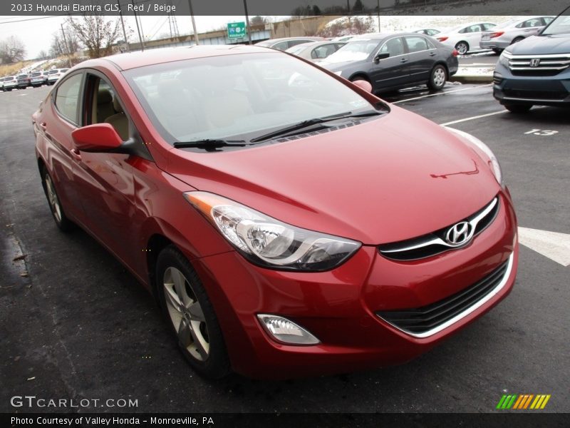 Red / Beige 2013 Hyundai Elantra GLS