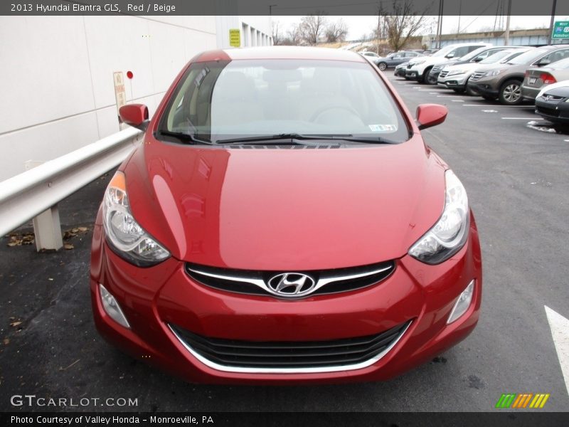 Red / Beige 2013 Hyundai Elantra GLS