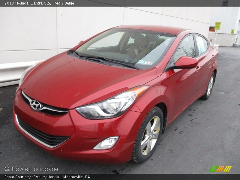 Red / Beige 2013 Hyundai Elantra GLS