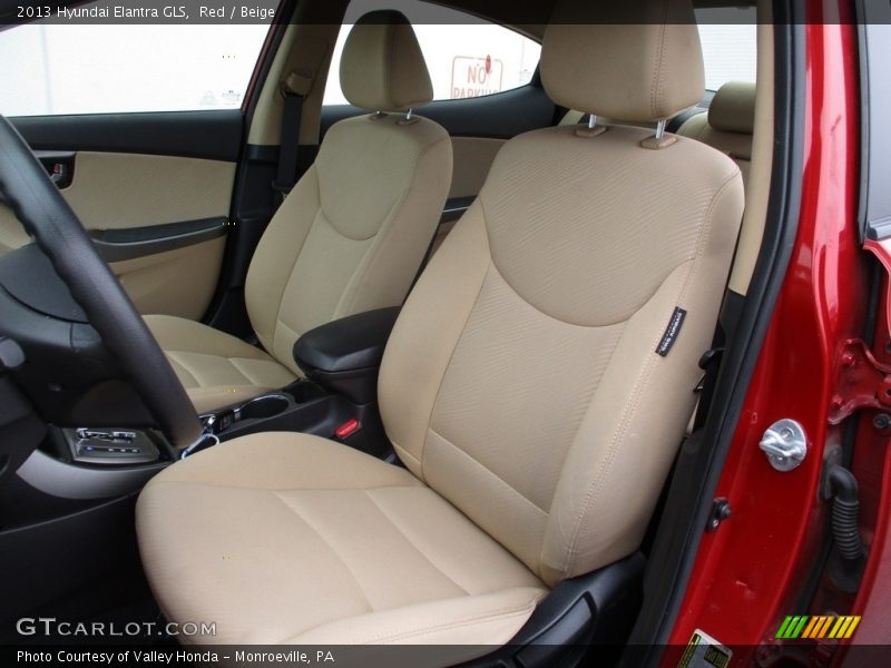 Red / Beige 2013 Hyundai Elantra GLS