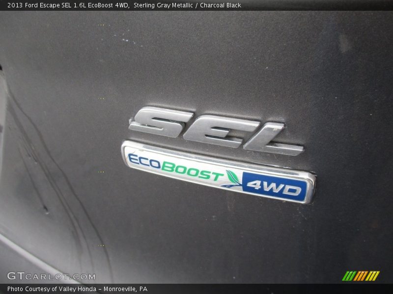Sterling Gray Metallic / Charcoal Black 2013 Ford Escape SEL 1.6L EcoBoost 4WD
