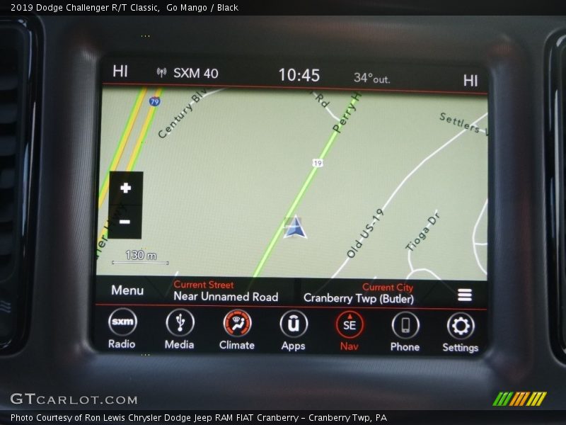 Navigation of 2019 Challenger R/T Classic