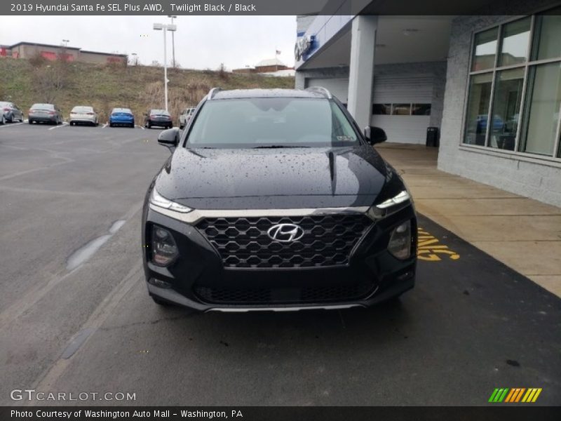 Twilight Black / Black 2019 Hyundai Santa Fe SEL Plus AWD