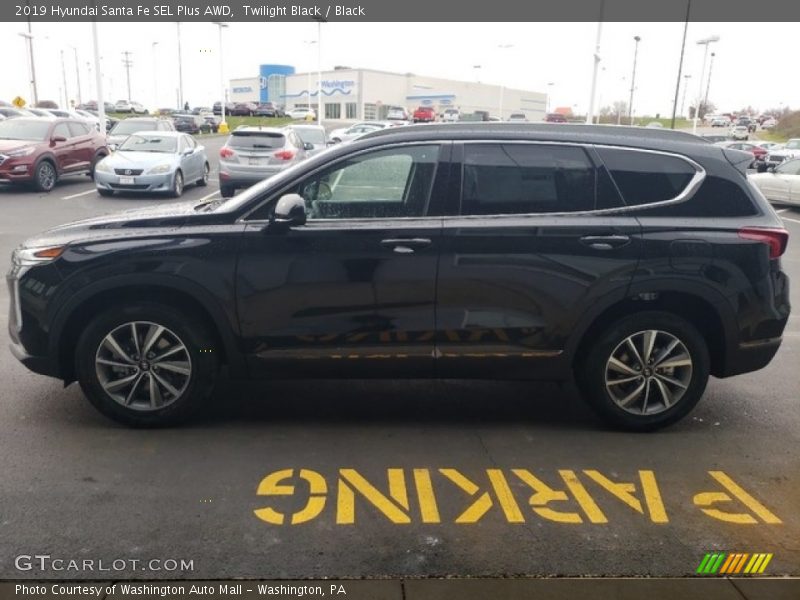 Twilight Black / Black 2019 Hyundai Santa Fe SEL Plus AWD
