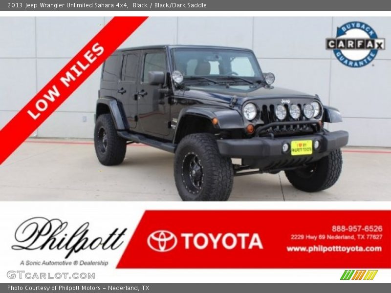 Black / Black/Dark Saddle 2013 Jeep Wrangler Unlimited Sahara 4x4