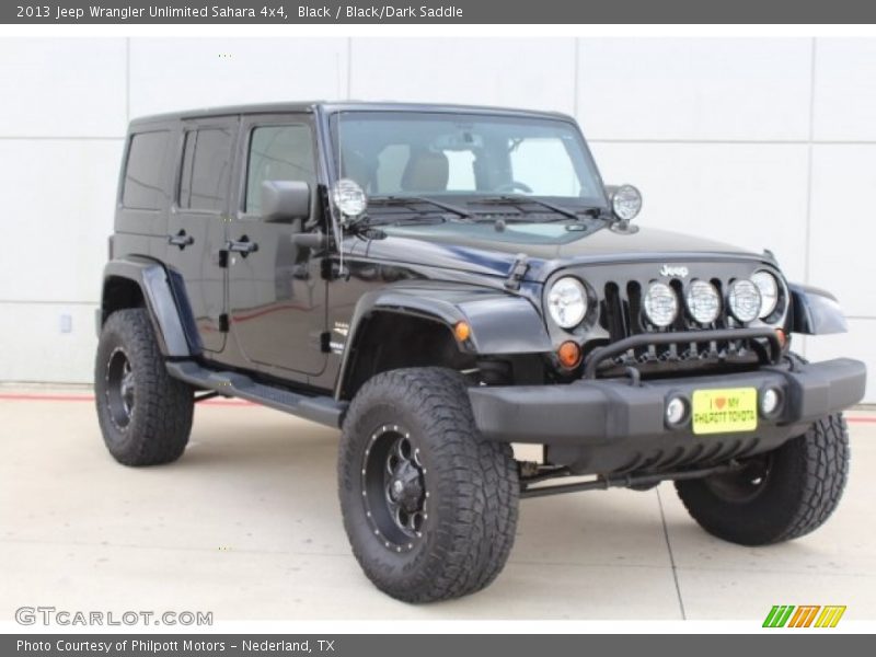 Black / Black/Dark Saddle 2013 Jeep Wrangler Unlimited Sahara 4x4