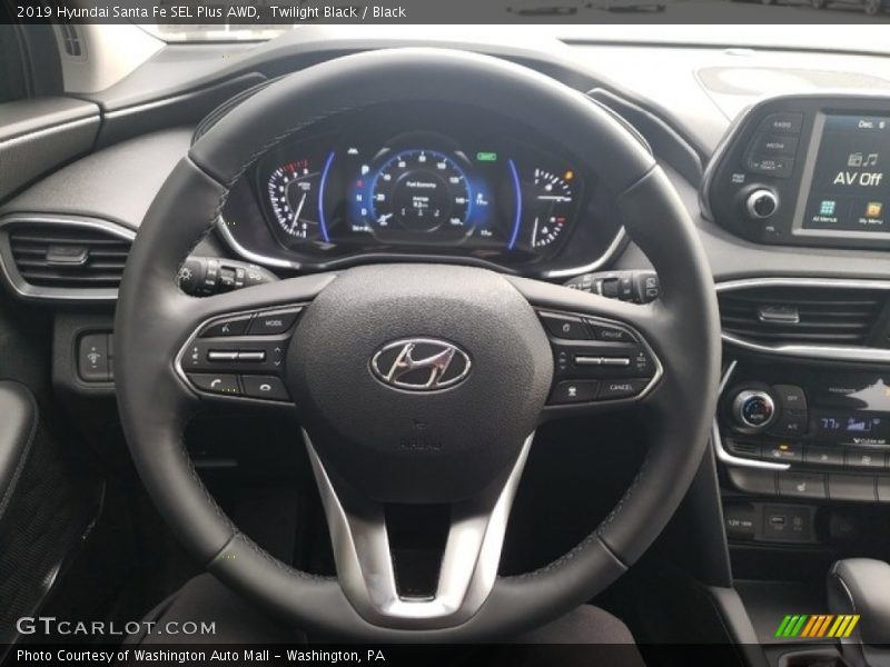 Twilight Black / Black 2019 Hyundai Santa Fe SEL Plus AWD