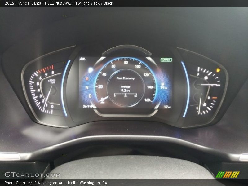 Twilight Black / Black 2019 Hyundai Santa Fe SEL Plus AWD