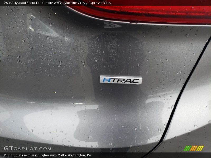 Machine Gray / Espresso/Gray 2019 Hyundai Santa Fe Ultimate AWD