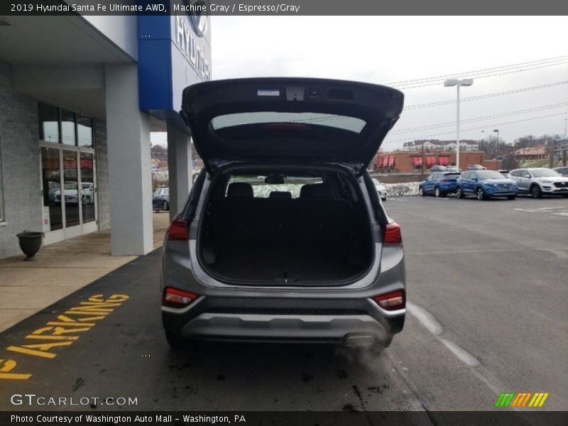 Machine Gray / Espresso/Gray 2019 Hyundai Santa Fe Ultimate AWD