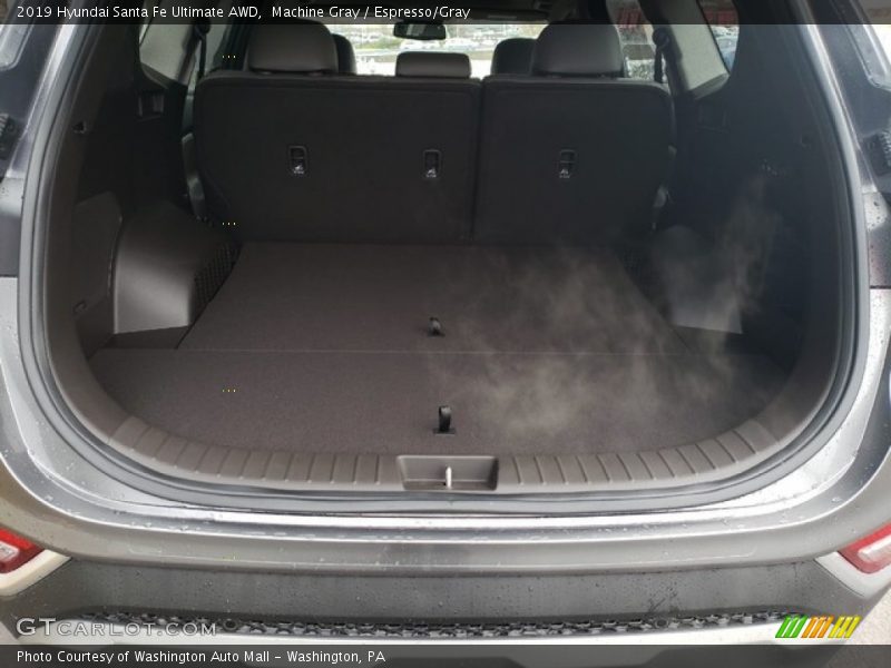 Machine Gray / Espresso/Gray 2019 Hyundai Santa Fe Ultimate AWD