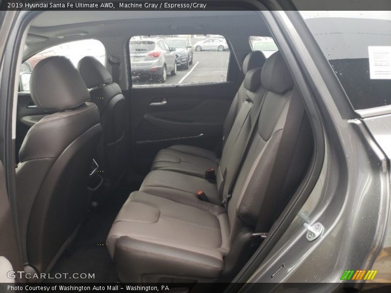 Machine Gray / Espresso/Gray 2019 Hyundai Santa Fe Ultimate AWD