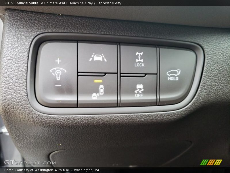 Machine Gray / Espresso/Gray 2019 Hyundai Santa Fe Ultimate AWD