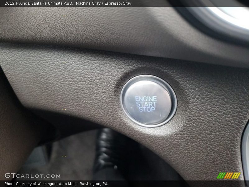 Machine Gray / Espresso/Gray 2019 Hyundai Santa Fe Ultimate AWD