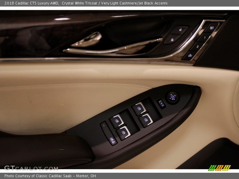 Crystal White Tricoat / Very Light Cashmere/Jet Black Accents 2018 Cadillac CTS Luxury AWD