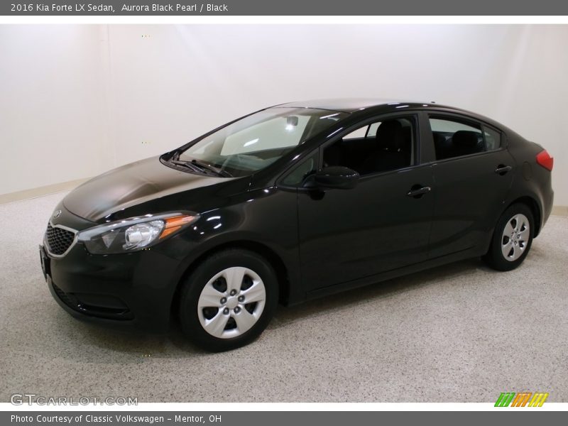 Aurora Black Pearl / Black 2016 Kia Forte LX Sedan