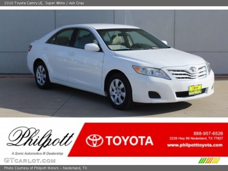 Super White / Ash Gray 2010 Toyota Camry LE