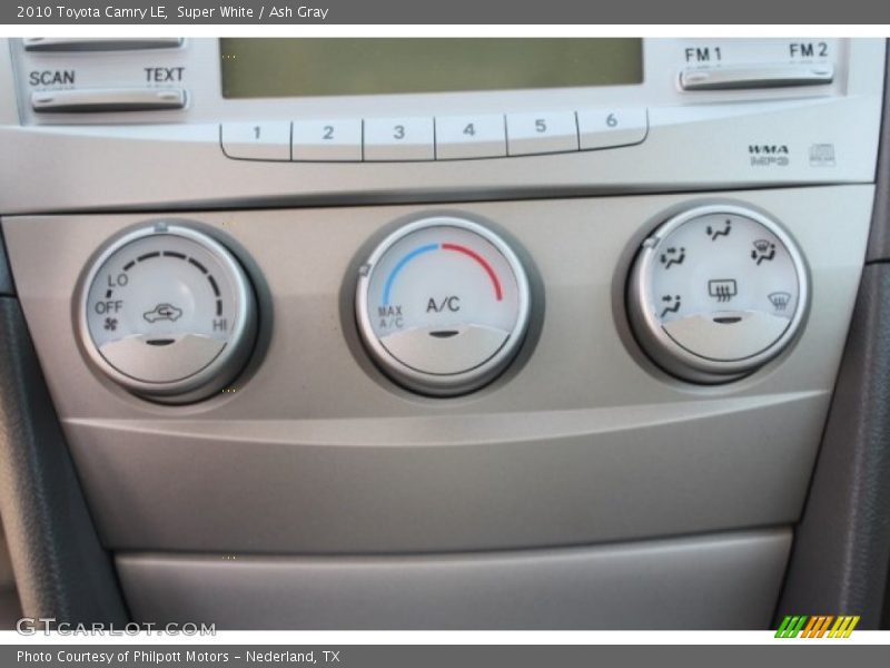 Super White / Ash Gray 2010 Toyota Camry LE