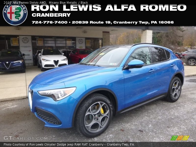 Misano Blue Metallic / Black 2019 Alfa Romeo Stelvio AWD