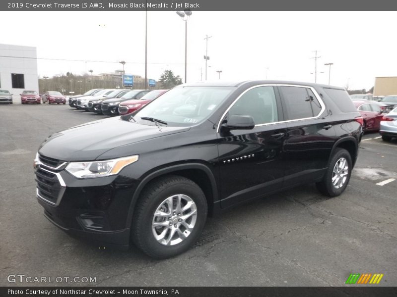 Mosaic Black Metallic / Jet Black 2019 Chevrolet Traverse LS AWD