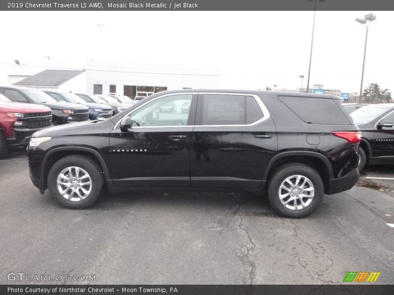 Mosaic Black Metallic / Jet Black 2019 Chevrolet Traverse LS AWD