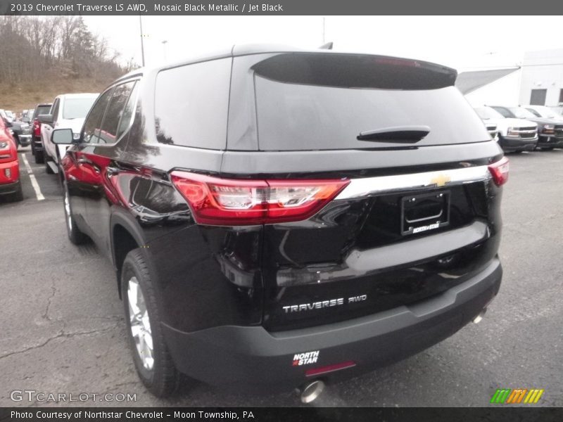 Mosaic Black Metallic / Jet Black 2019 Chevrolet Traverse LS AWD