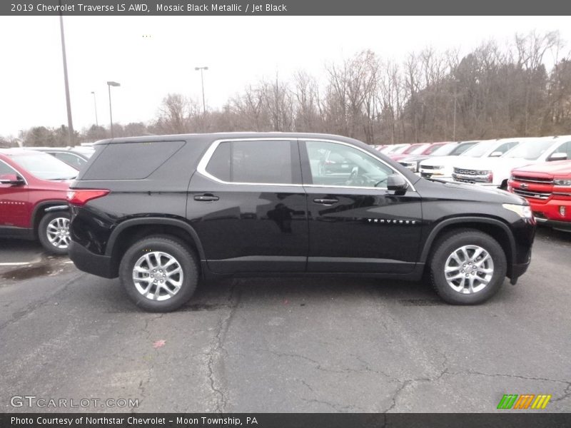 Mosaic Black Metallic / Jet Black 2019 Chevrolet Traverse LS AWD