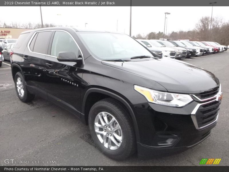 Mosaic Black Metallic / Jet Black 2019 Chevrolet Traverse LS AWD