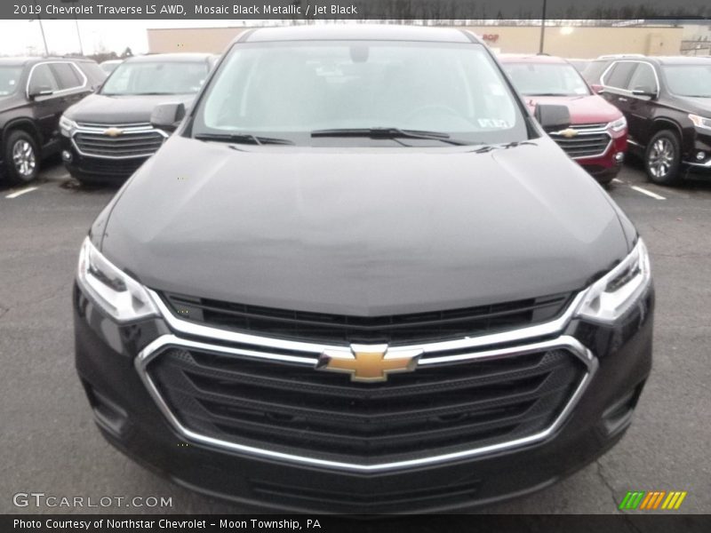 Mosaic Black Metallic / Jet Black 2019 Chevrolet Traverse LS AWD
