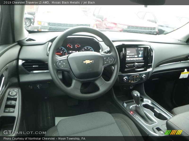 Mosaic Black Metallic / Jet Black 2019 Chevrolet Traverse LS AWD