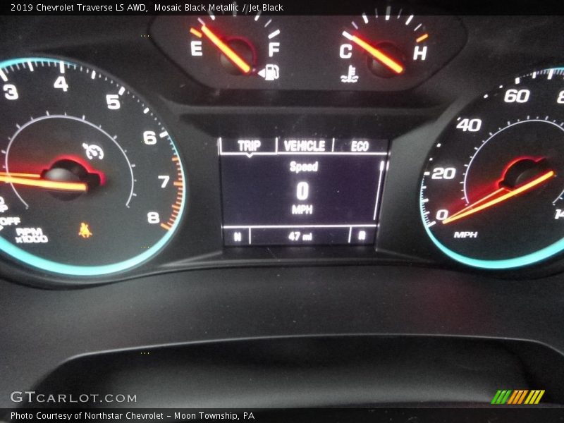 Mosaic Black Metallic / Jet Black 2019 Chevrolet Traverse LS AWD