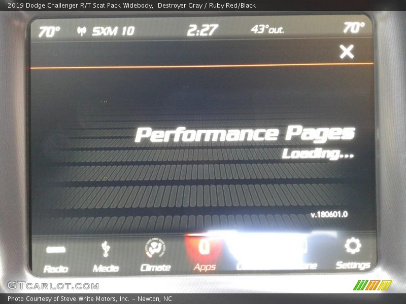 Controls of 2019 Challenger R/T Scat Pack Widebody