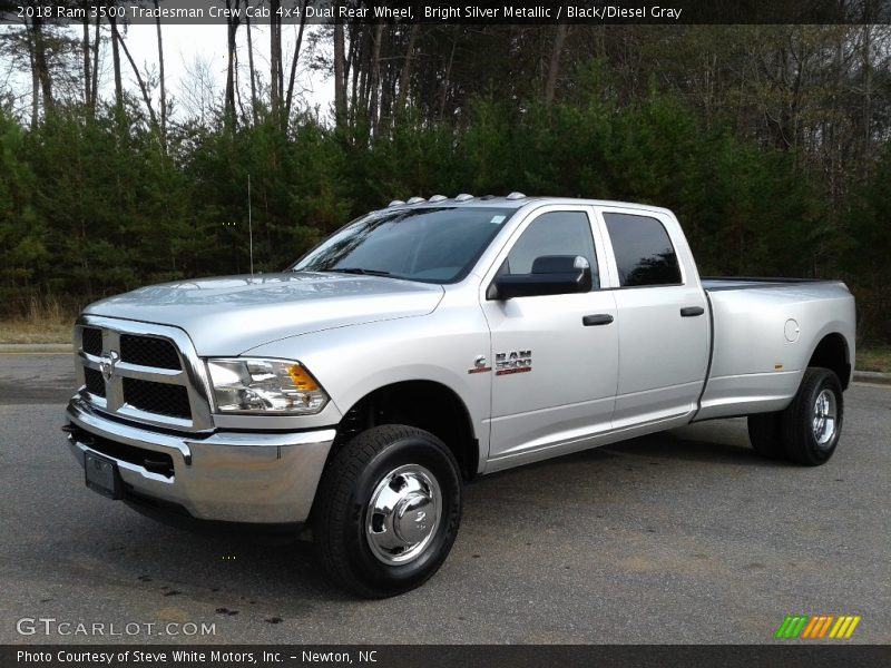 Bright Silver Metallic / Black/Diesel Gray 2018 Ram 3500 Tradesman Crew Cab 4x4 Dual Rear Wheel