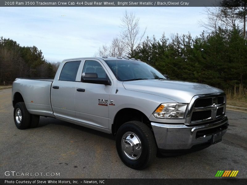 Bright Silver Metallic / Black/Diesel Gray 2018 Ram 3500 Tradesman Crew Cab 4x4 Dual Rear Wheel