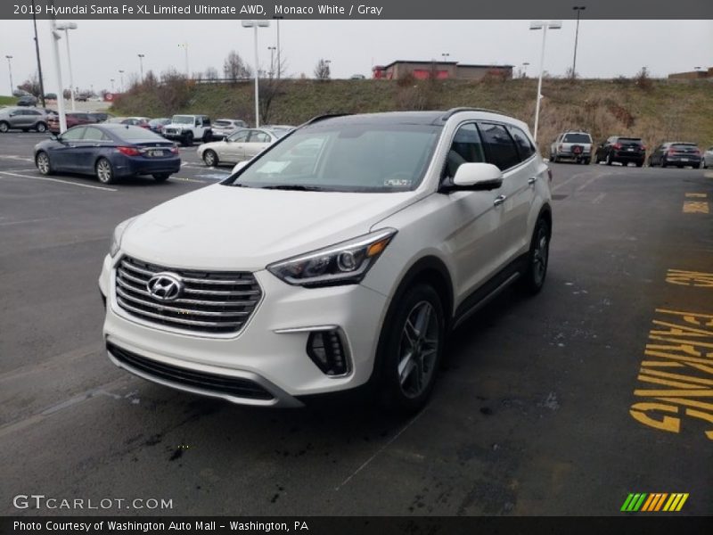 Monaco White / Gray 2019 Hyundai Santa Fe XL Limited Ultimate AWD