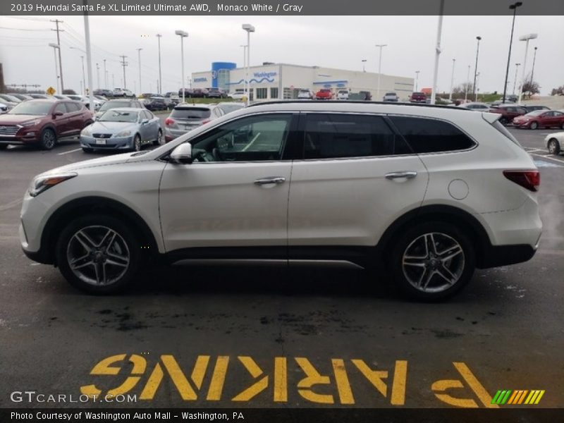 Monaco White / Gray 2019 Hyundai Santa Fe XL Limited Ultimate AWD