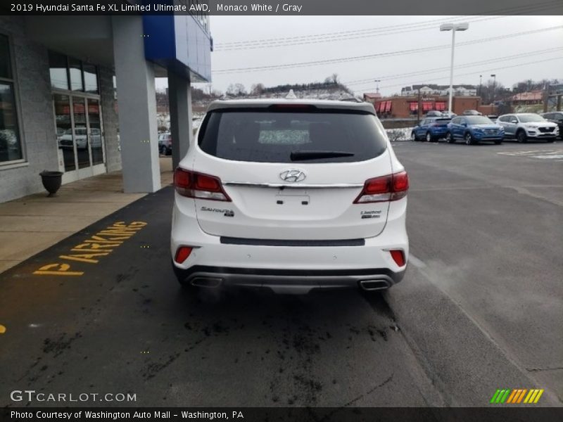 Monaco White / Gray 2019 Hyundai Santa Fe XL Limited Ultimate AWD