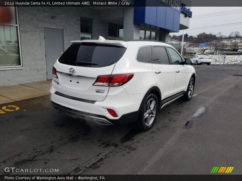 Monaco White / Gray 2019 Hyundai Santa Fe XL Limited Ultimate AWD