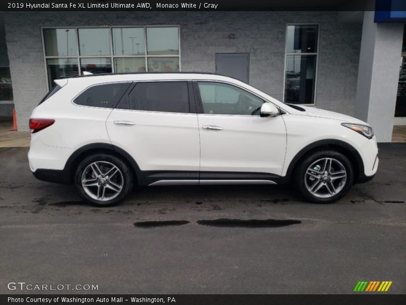 Monaco White / Gray 2019 Hyundai Santa Fe XL Limited Ultimate AWD