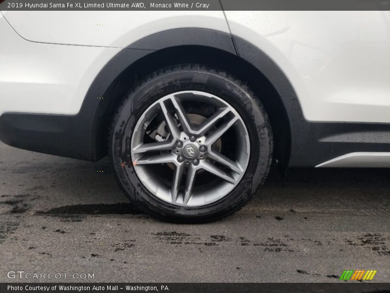 Monaco White / Gray 2019 Hyundai Santa Fe XL Limited Ultimate AWD