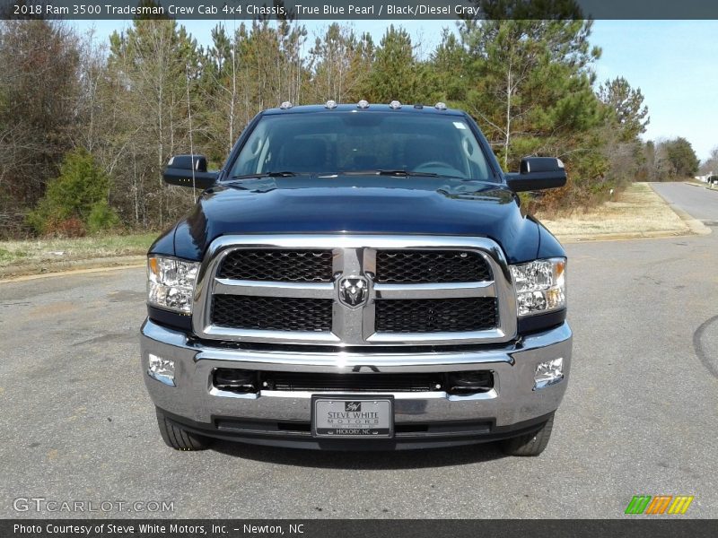 True Blue Pearl / Black/Diesel Gray 2018 Ram 3500 Tradesman Crew Cab 4x4 Chassis