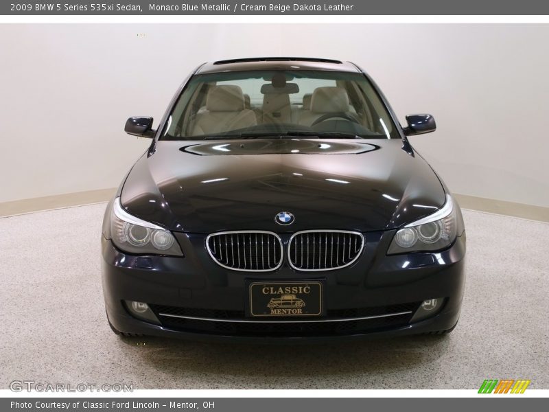 Monaco Blue Metallic / Cream Beige Dakota Leather 2009 BMW 5 Series 535xi Sedan