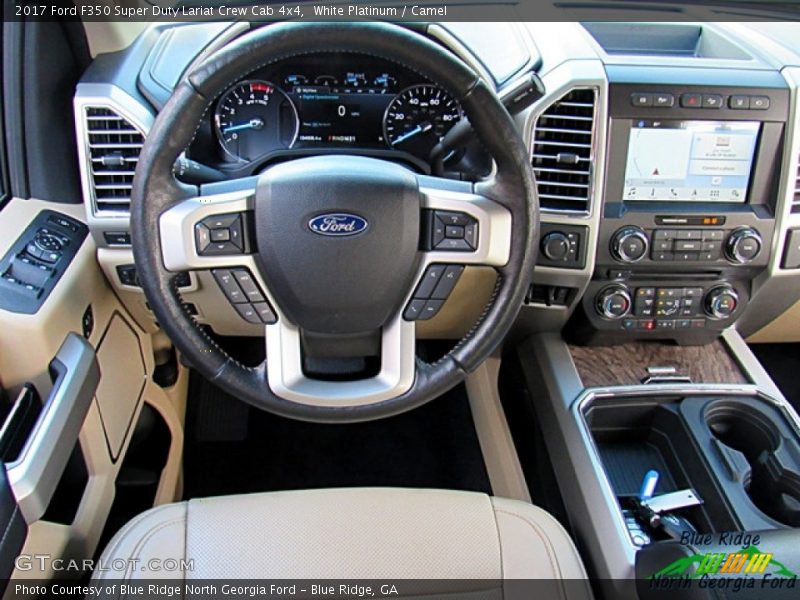 White Platinum / Camel 2017 Ford F350 Super Duty Lariat Crew Cab 4x4