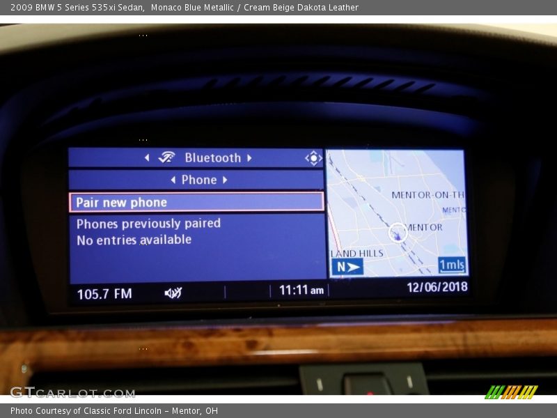 Monaco Blue Metallic / Cream Beige Dakota Leather 2009 BMW 5 Series 535xi Sedan