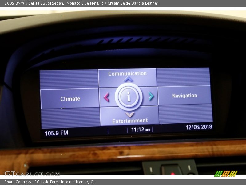 Monaco Blue Metallic / Cream Beige Dakota Leather 2009 BMW 5 Series 535xi Sedan