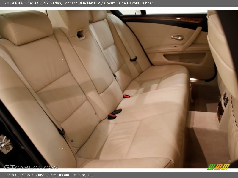Monaco Blue Metallic / Cream Beige Dakota Leather 2009 BMW 5 Series 535xi Sedan