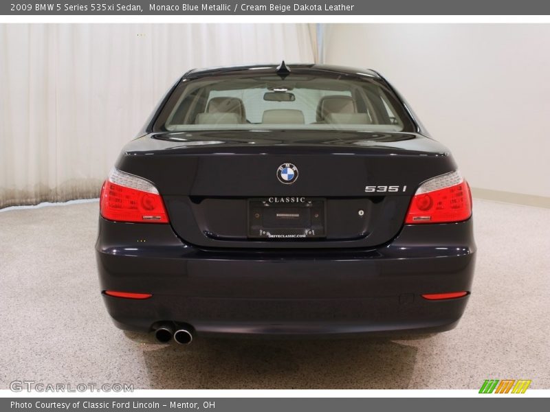 Monaco Blue Metallic / Cream Beige Dakota Leather 2009 BMW 5 Series 535xi Sedan